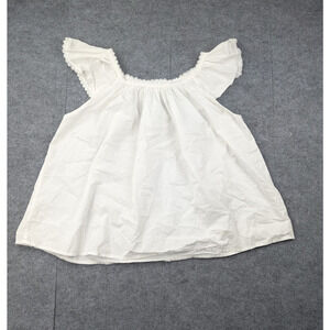 Lenora Dina Yang Top Womens Medium Cottage Boho Victorian Timeless Natural Fiber